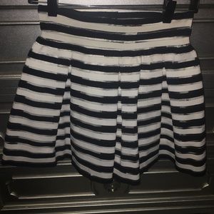 Black and white skater skirt